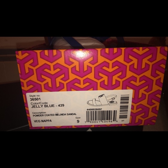 Tory Burch Jelly Blue sandals size 9 - Picture 2 of 5